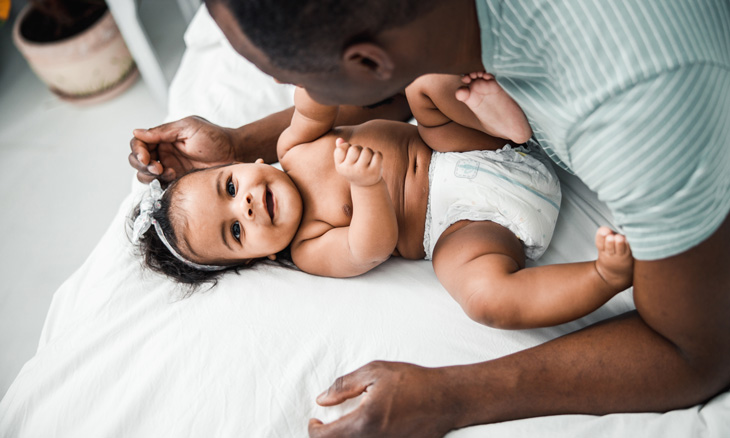 Father with infant