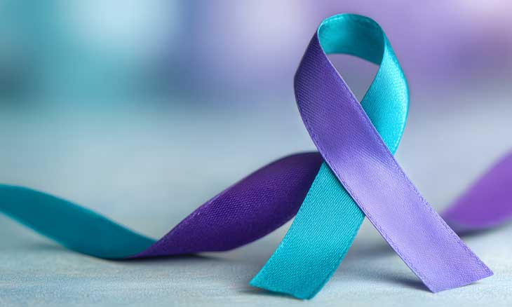 Suicide prevention awareness ribbon