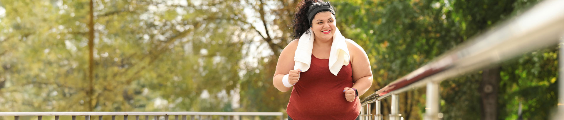 Women running in a park