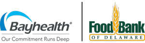 Food Bank of Delaware and Bayhealth Logos