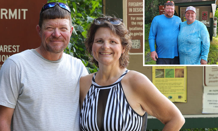Dawn and Leon before and after photos from weight loss surgery